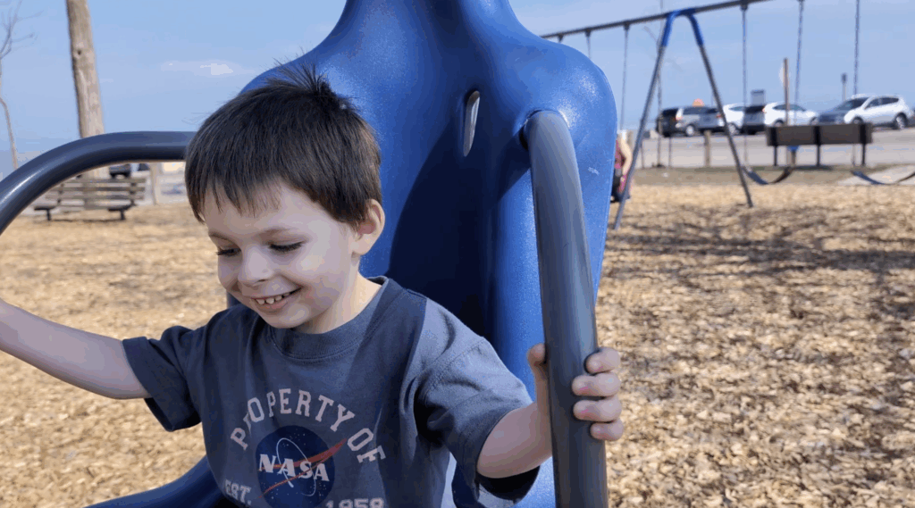 spinning chair at the perfect beach playground